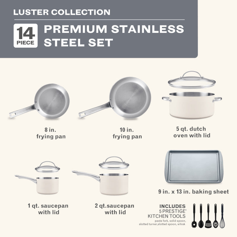 Stainless Steel Cookware Set 14piece Pots And Pans Set Kitchen Stainless Steel Cookware Set 14piece Pots And Pans Set Kitchen