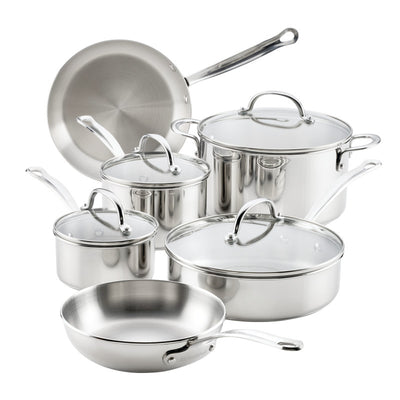 Stainless Steel 10-Piece Cookware Set