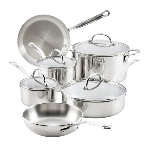 Stainless Steel 10-Piece Cookware Set - Primary