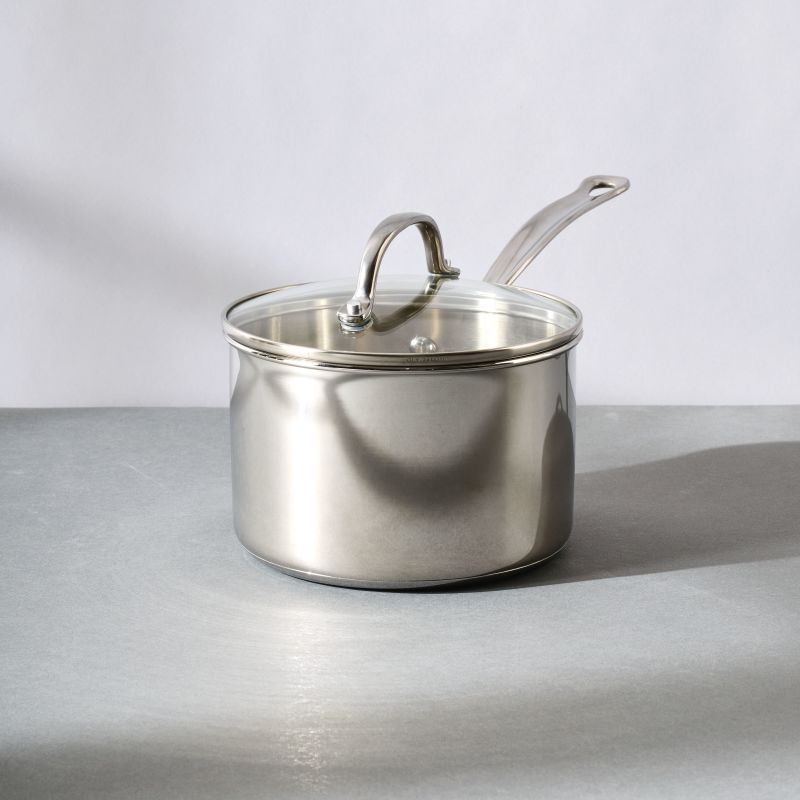 Stainless Steel 3-Quart Saucepan with Lid - 