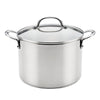 Stainless Steel 8-Quart Stockpot with Lid for modern kitchen cookware.