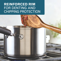 3-Quart Stainless Steel Induction Saucepan with Lid
