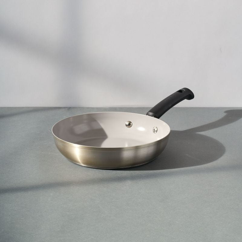 9.5-Inch Stainless Steel Induction Ceramic Nonstick Frying Pan