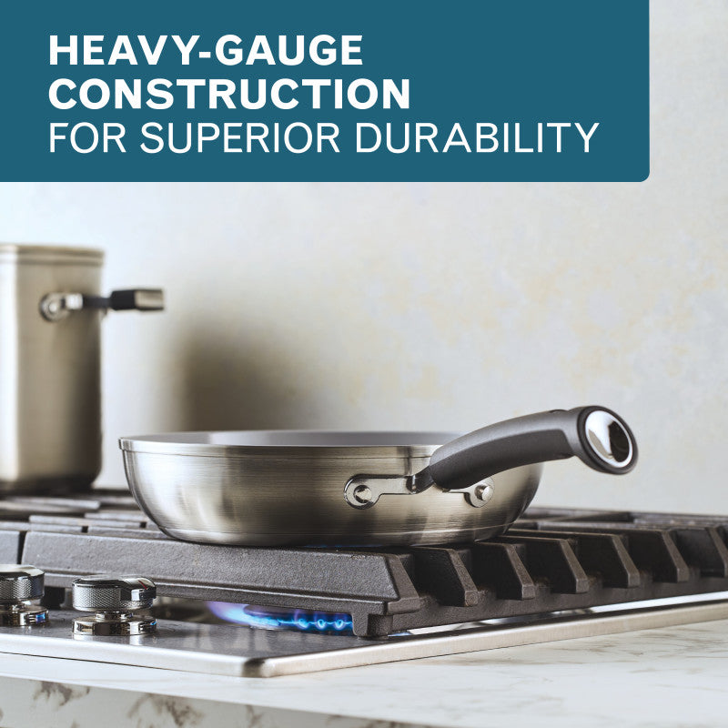 9.5-Inch Stainless Steel Induction Ceramic Nonstick Frying Pan