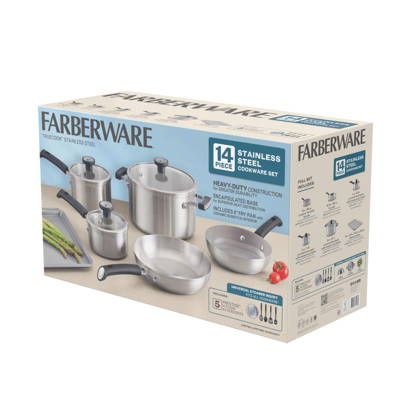 14-Piece Stainless Steel Induction Cookware Set