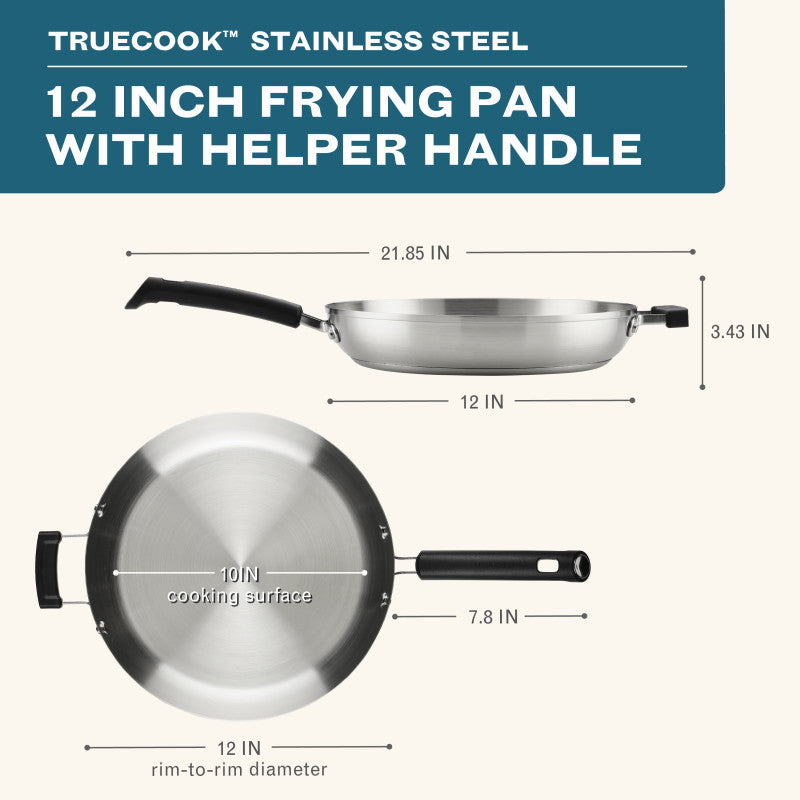 12-Inch Stainless Steel Frying Pan