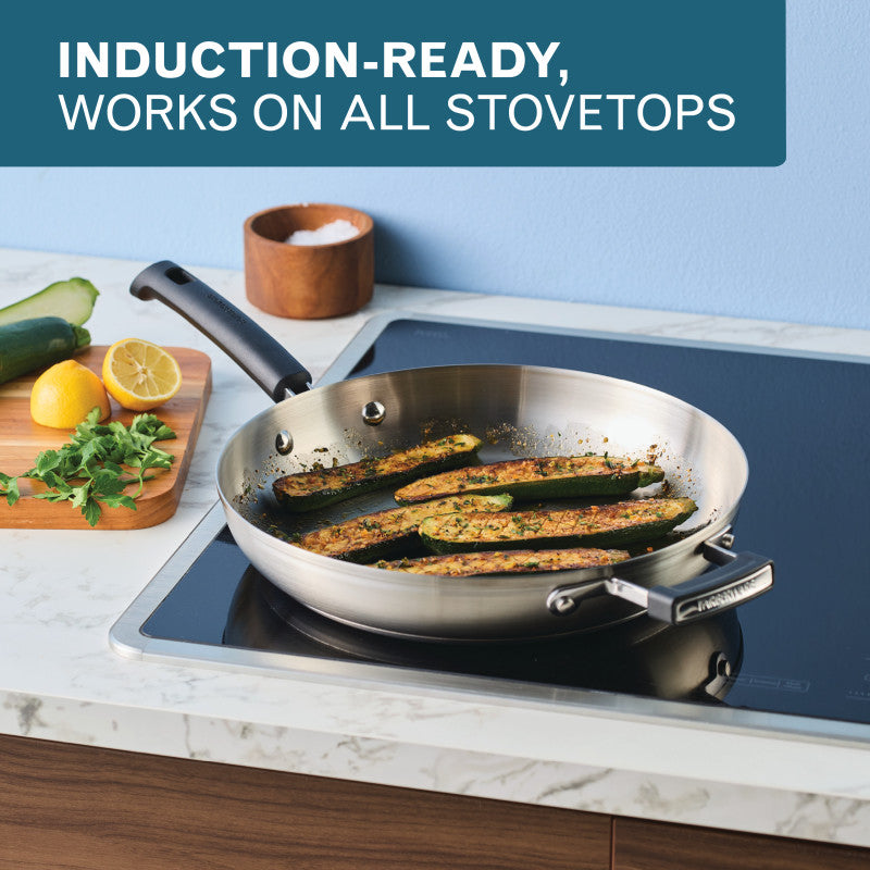 12-Inch Stainless Steel Frying Pan
