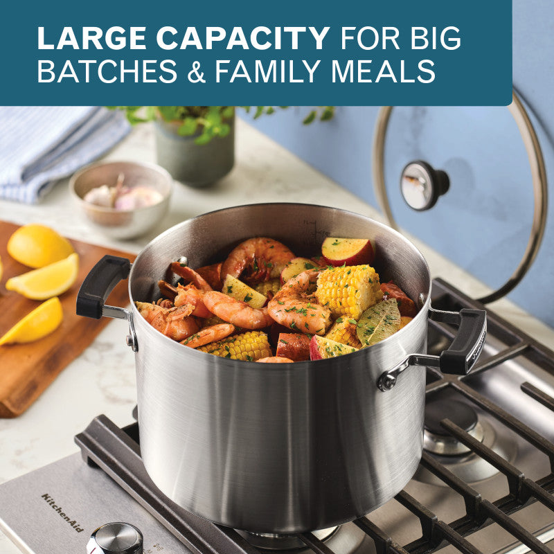 8-Quart Stainless Steel Induction Stockpot with Lid