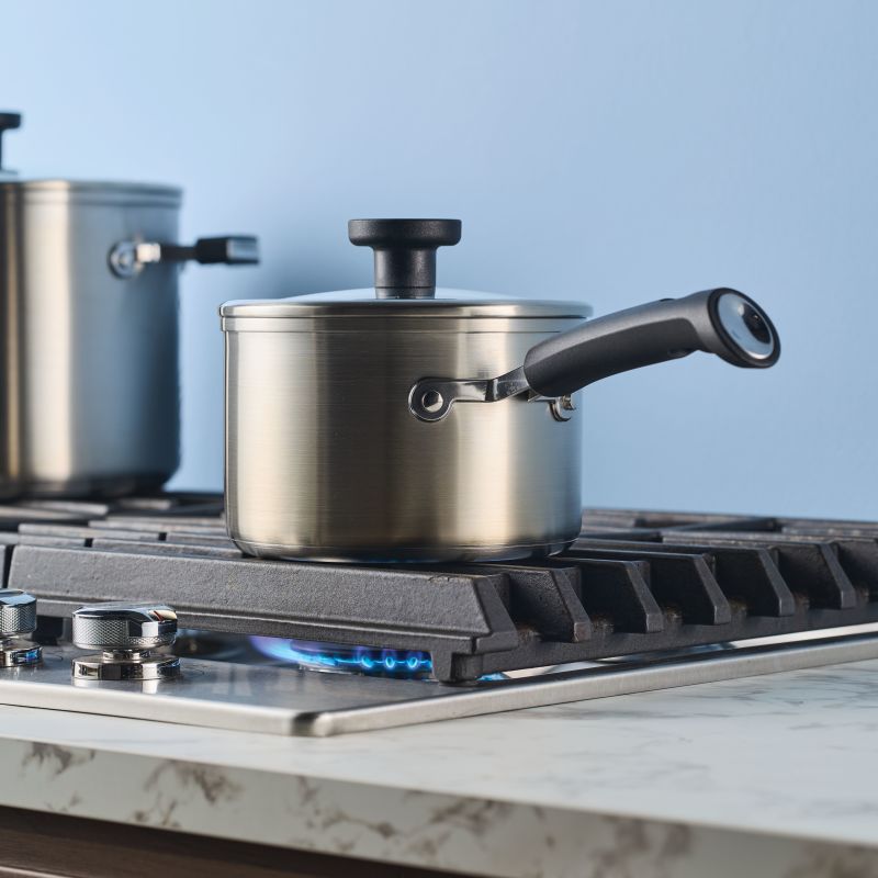 2-Quart Stainless Steel Induction Saucepan with Lid