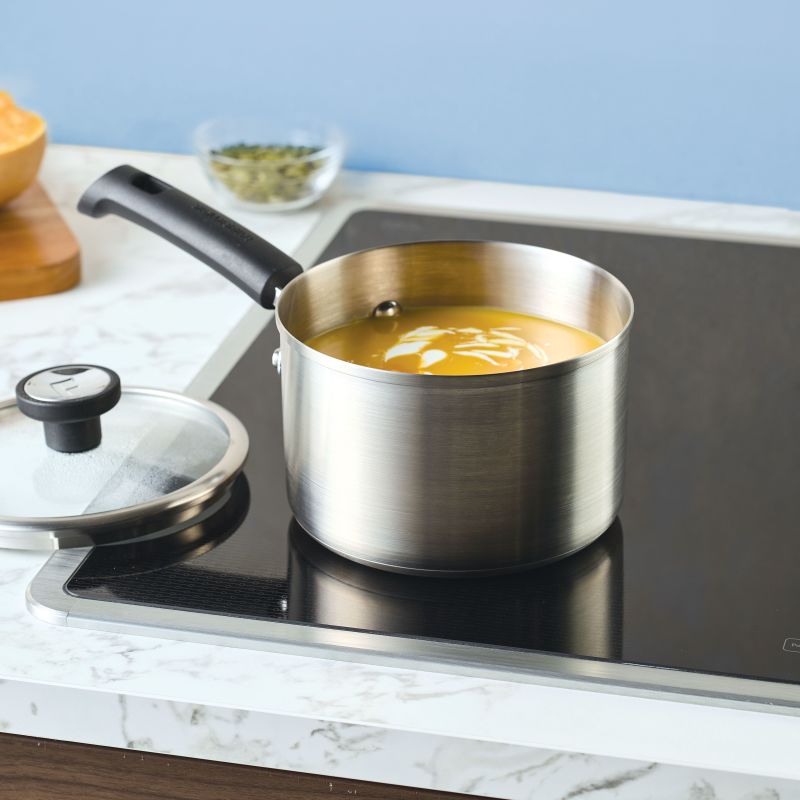 2-Quart Stainless Steel Induction Saucepan with Lid
