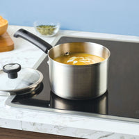 2-Quart Stainless Steel Induction Saucepan with Lid