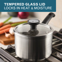 2-Quart Stainless Steel Induction Saucepan with Lid