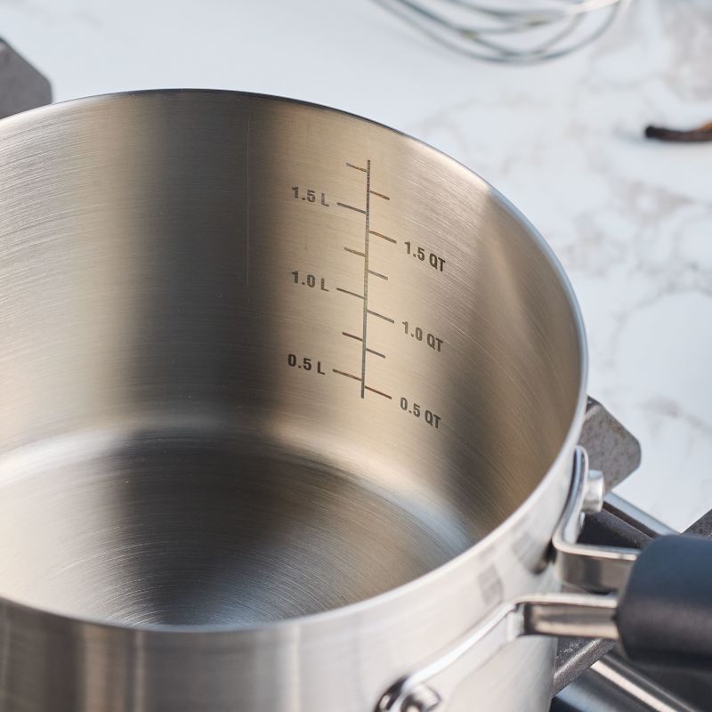 2-Quart Stainless Steel Induction Saucepan with Lid