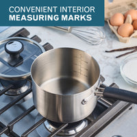 2-Quart Stainless Steel Induction Saucepan with Lid