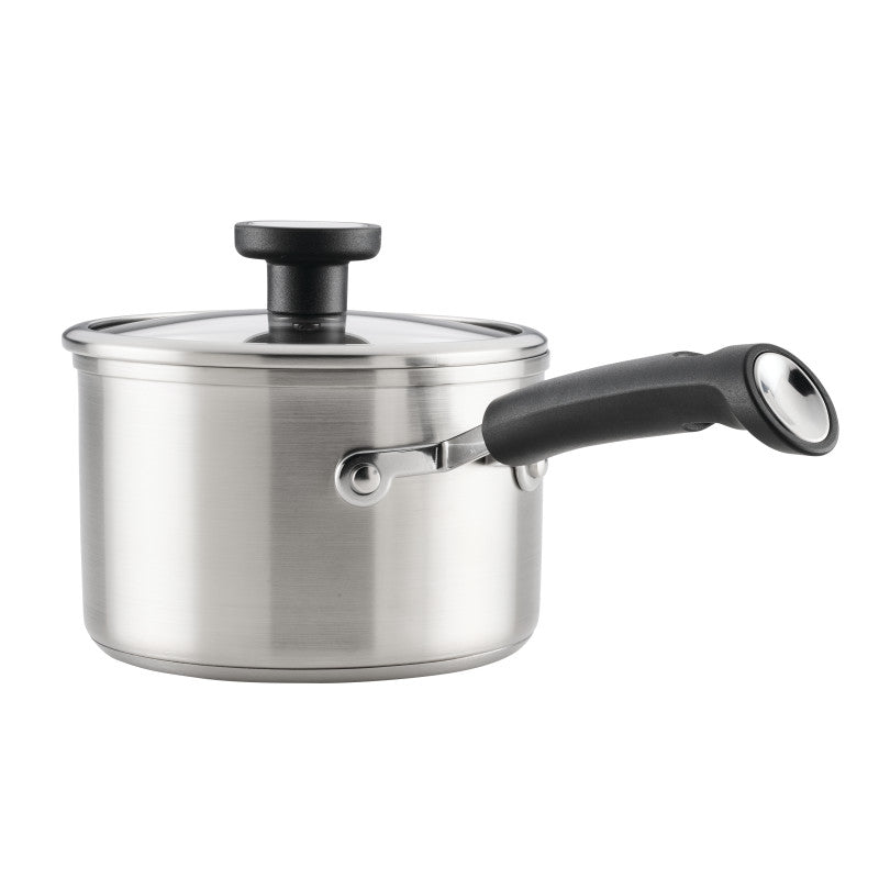 2-Quart Stainless Steel Induction Saucepan with Lid