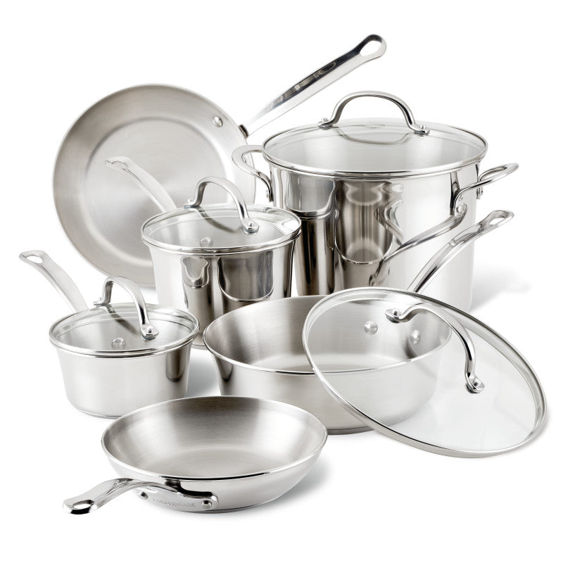FARBERWARE ステンレス鍋・フライパンセット 10点 Farberware Classic Stainless Steel Twin Pack: 8.25