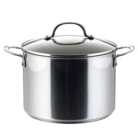 The Millennium Nonstick Stainless Steel 10-Piece Set includes a robust pot with a glass lid and convenient side handles, ideal for all your cooking needs.