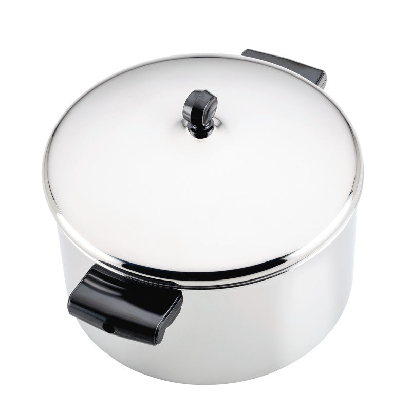 10-Piece Stainless Steel Classic Series Cookware Set, dishwasher-safe.