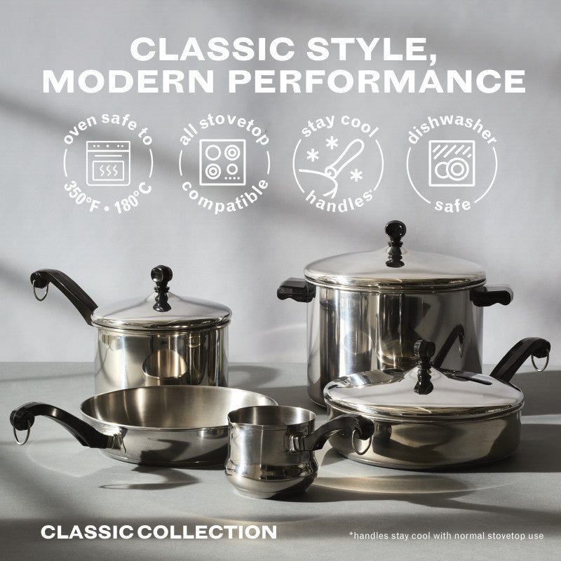 8-Piece Stainless Steel Anniversary Edition Cookware Set - 