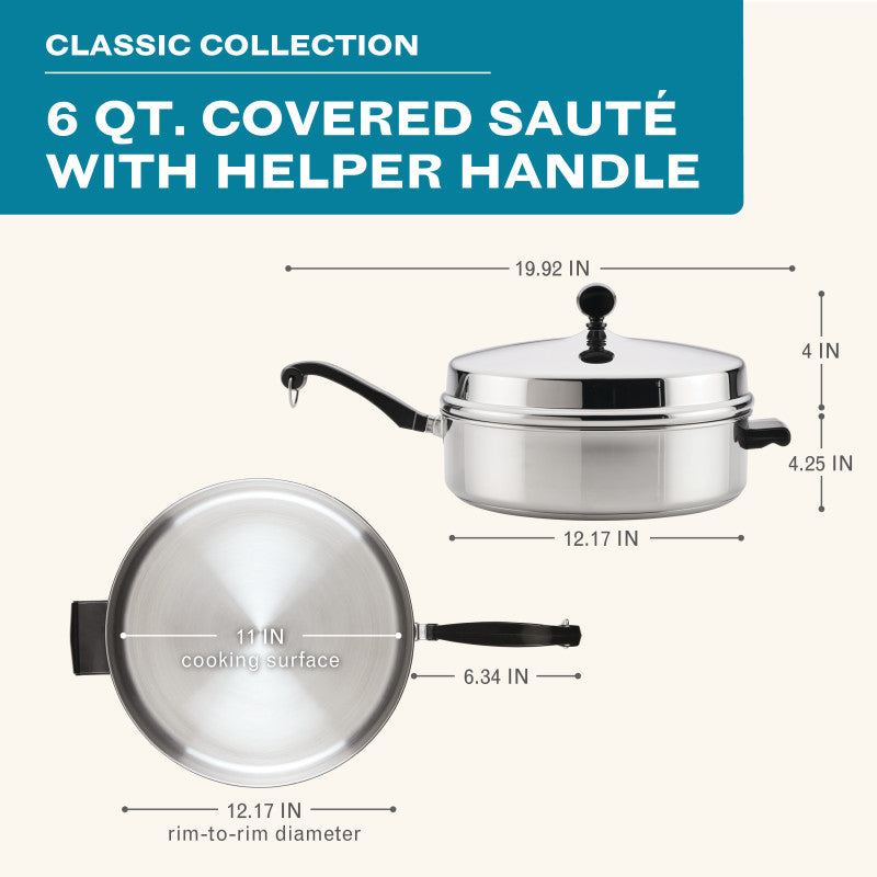 6-Quart Stainless Steel Anniversary Edition Saute Pan - 