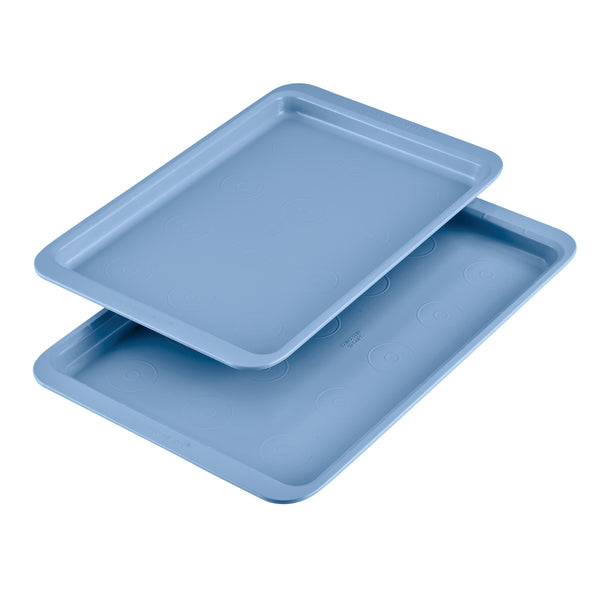 Farberware Steel 11 x 17 and 10 x 15 Nonstick Baking Sheet, Blue