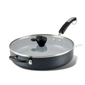 4.5-Quart Monochrome Ceramic Nonstick Sauté Pan with lid and Helper Handle