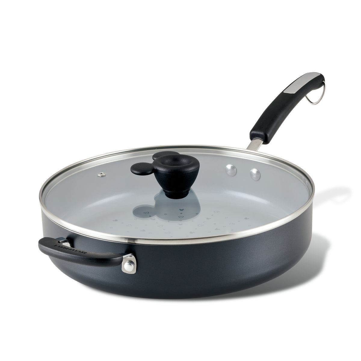 Monochrome Ceramic Nonstick Sauté Pan with lid and
