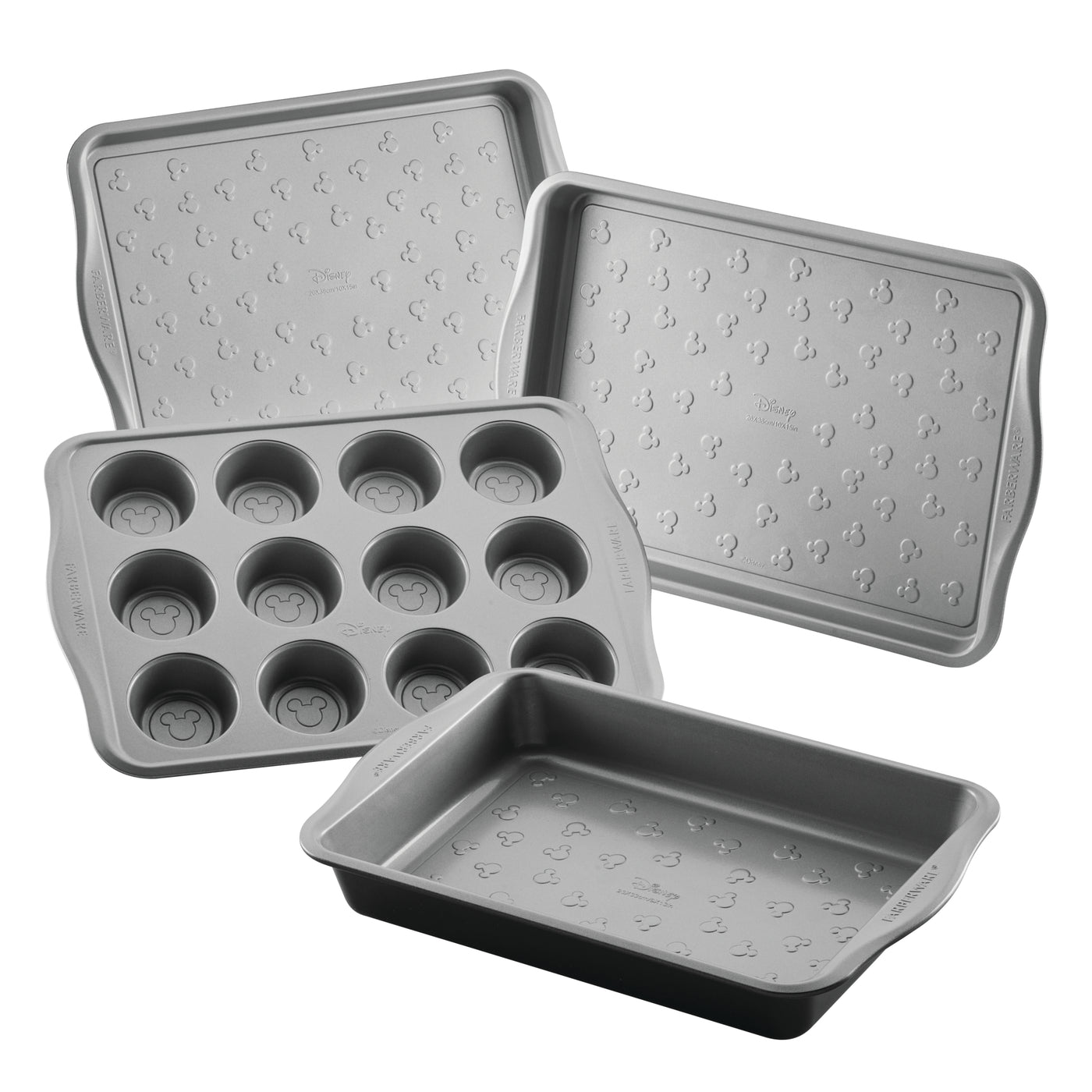 Embark on a magical baking journey with the 4-Piece Cake, Muffin, and Cookie Pan Set. These Disney-themed pans are perfect for adding a sprinkle of Mickey Mouse charm to your kitchen, ensuring every baking adventure is unforgettable.
