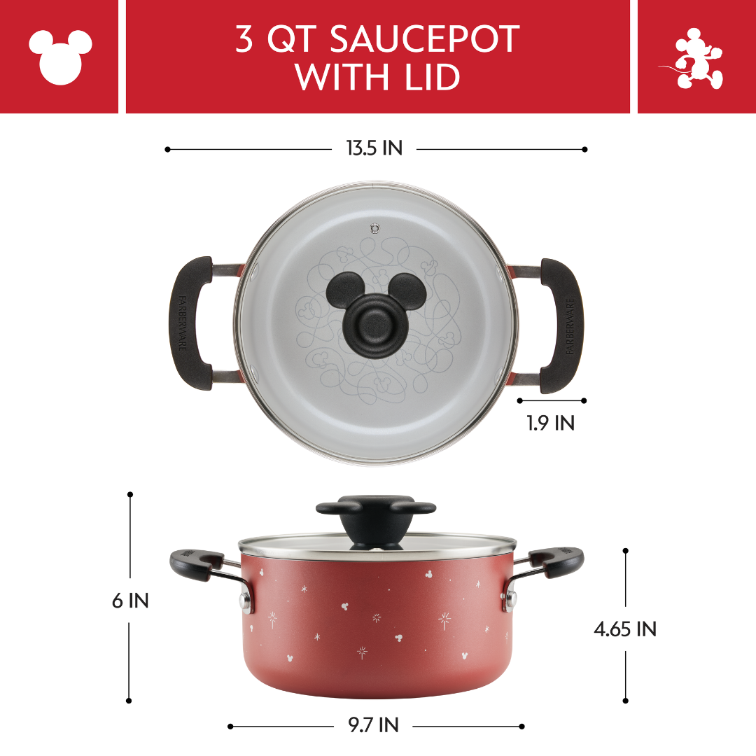 Bon Voyage 3-Quart Ceramic Nonstick Saucepot with Lid - 