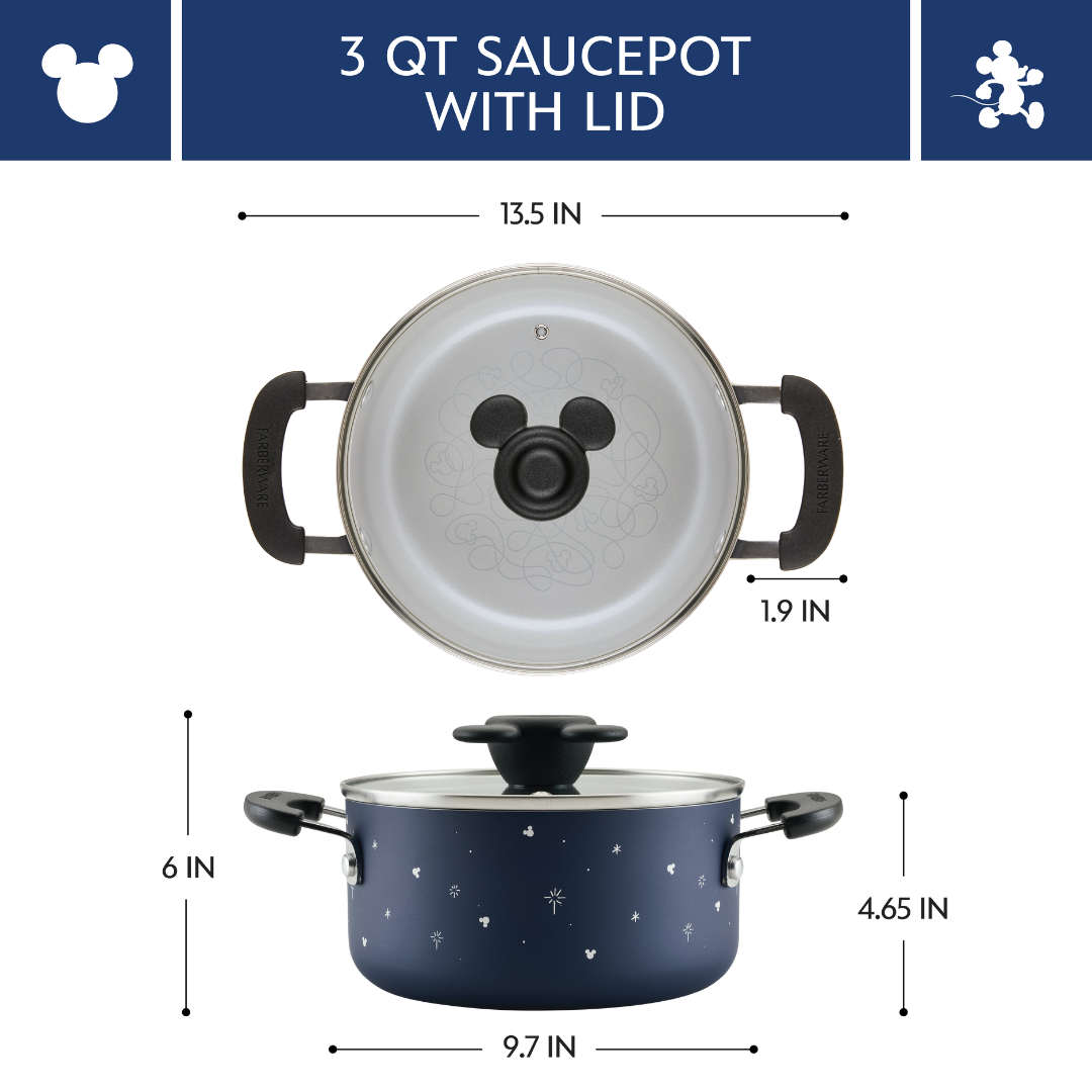 Bon Voyage 3-Quart Ceramic Nonstick Saucepot with Lid - 