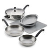 7-Piece Stainless Steel Anniversary Bundle cookware and bakeware set.