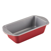 Introducing the delightful 9"x5" Nonstick Loaf Pan, featuring charming red and gray colors along with convenient handles. This rectangular pan is a wonderful addition to your bakeware collection, perfect for baking enthusiasts who love creating delectable treats effortlessly and in style.