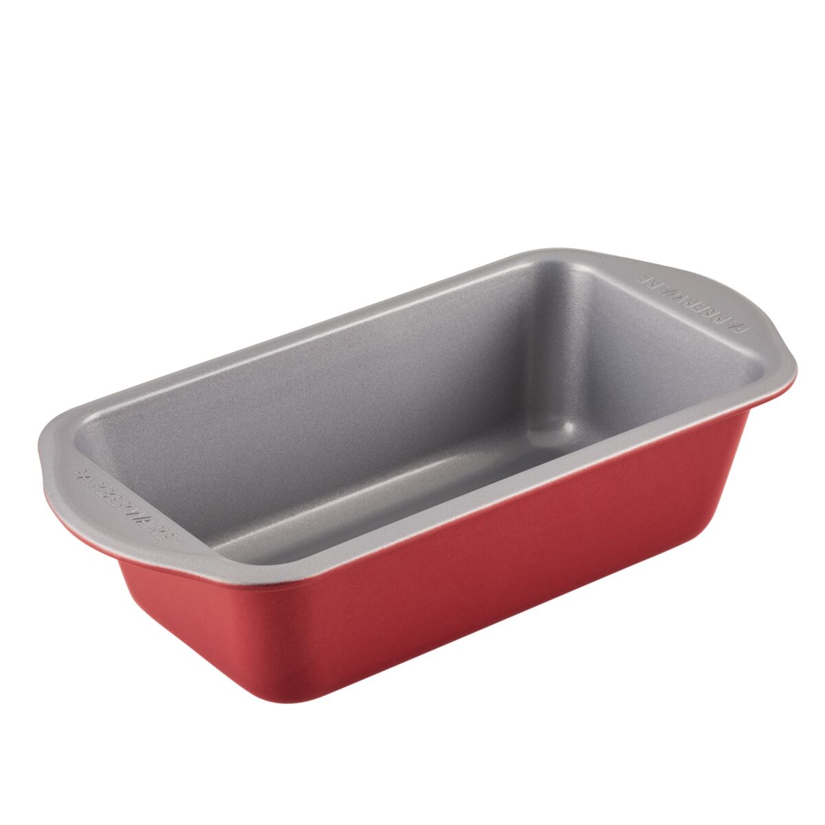 Introducing the delightful 9"x5" Nonstick Loaf Pan, featuring charming red and gray colors along with convenient handles. This rectangular pan is a wonderful addition to your bakeware collection, perfect for baking enthusiasts who love creating delectable treats effortlessly and in style.