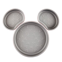 Mickey Mouse-shaped cake pans set, featuring three pans.