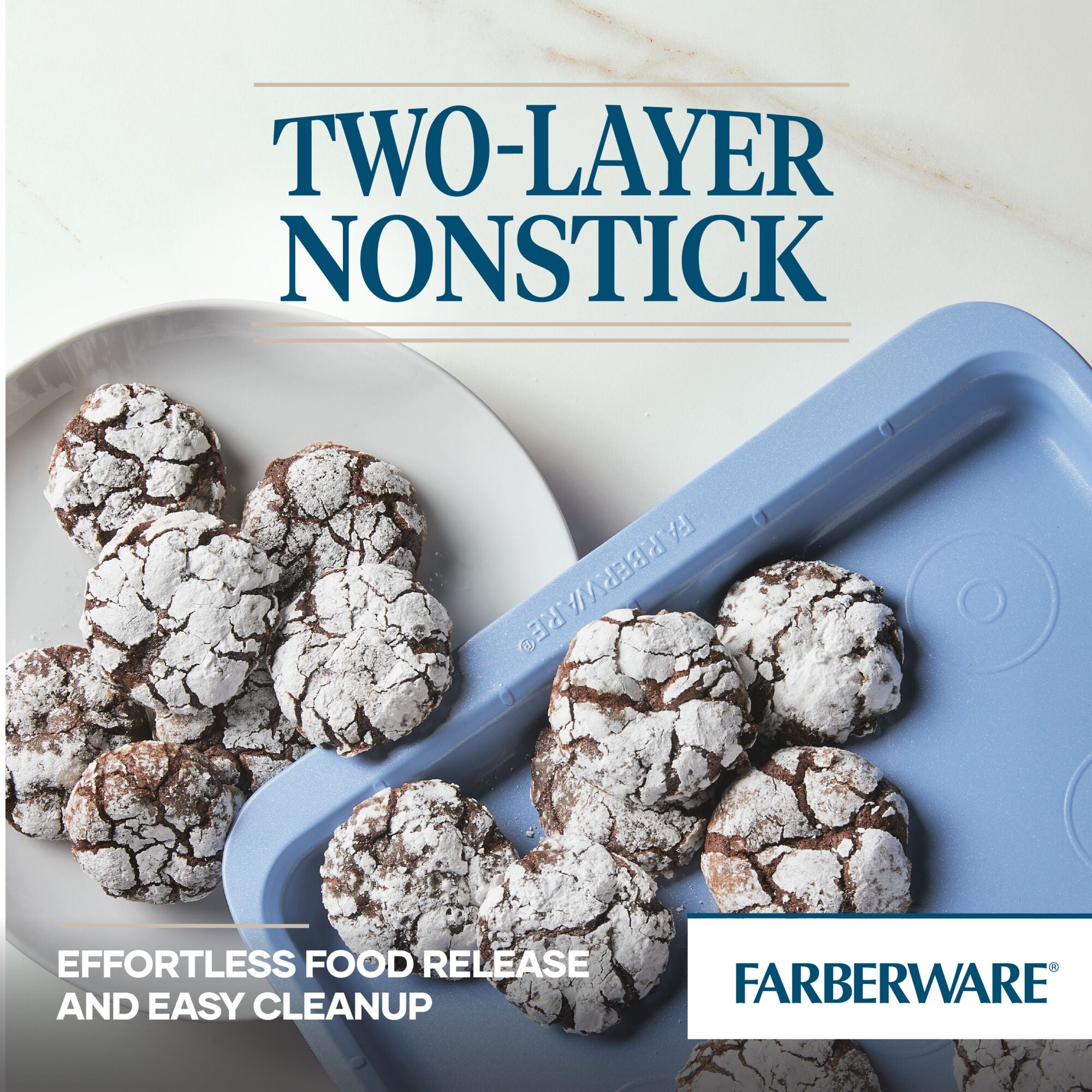 Farberware Nonstick Bakeware, Nonstick Cookie Sheet / Baking Sheet - 10  Inch x 15 Inch, Gray