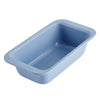 The 9-Inch x 5-Inch Nonstick Loaf Baking Pan, designed in a blue rectangular shape, is made from heavy-duty steel with a smooth nonstick interior surface to ensure easy food release and quick cleanup. It’s also dishwasher safe for added convenience.