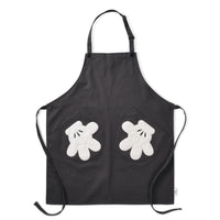 Experience the enchantment of Disney with the Apron with Glove Pockets, a black apron adorned with playful white glove pockets that capture the essence of Mickey Mouse's timeless charm.