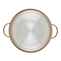 Top view of the Radiant Nonstick 5.5-Quart Dutch Oven With Lid featuring side handles, crafted for even heat distribution.