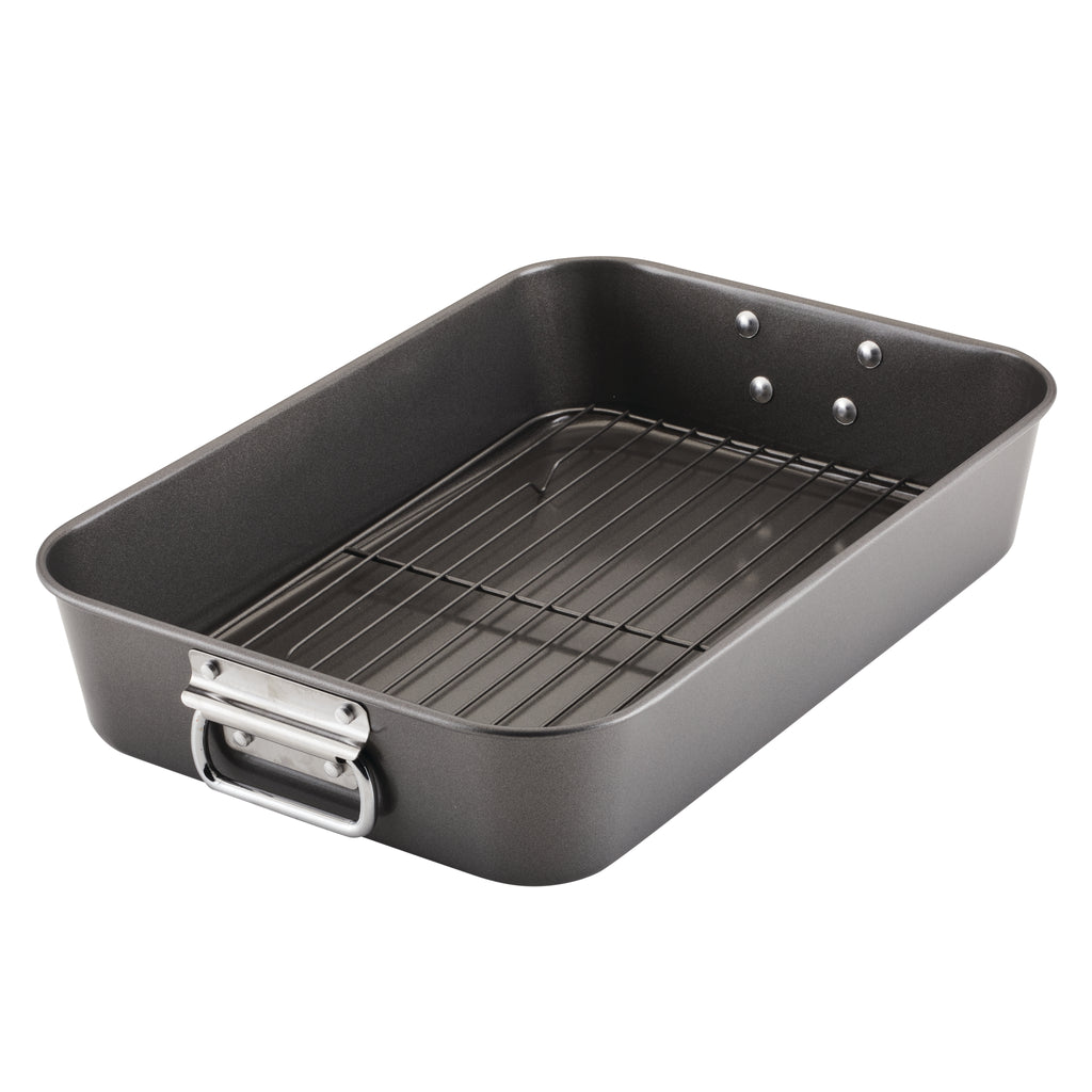 Original Box Vintage Farberware Roasting Pan With Rack, Stainless Steel  Open Turkey Roaster Casserole Baking Dish, 11x17 Inch, 766 