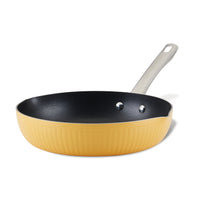 11.25-Inch Style Nonstick Cookware Frying Pan in yellow, showcasing a stainless steel handle against a white background, enhanced with DiamondMax™ Nonstick technology for superior cooking performance.