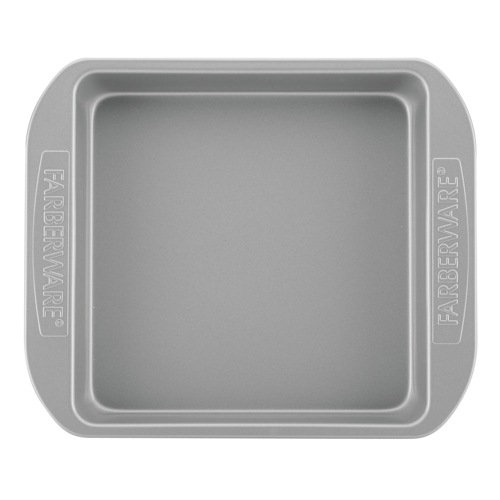 Farberware Nonstick Bakeware Nonstick Baking Pan / Nonstick Cake Pan,  Square - 9 Inch, Gray