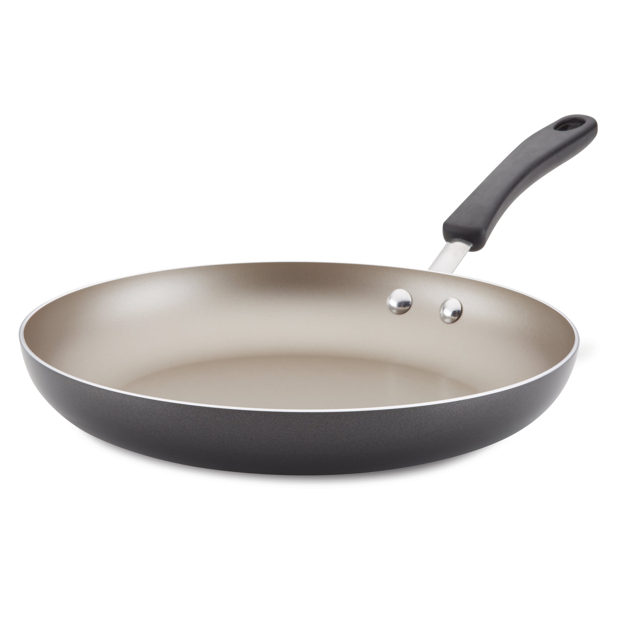 Discover the 11.25-Inch Nonstick Frying Pan, featuring a sleek black exterior with a silver interior and a comfortable black handle, ideal for enhancing your kitchen experience. Its nonstick surface guarantees effortless cooking and easy cleanup.