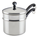 Classic Series Stainless Steel 2-Qt. Covered Saucepan With Double Boiler Insert