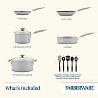 Experience unparalleled ease with our 12-Piece Nonstick Cookware Set, which includes frying pans, saucepans, a Dutch oven, and essential kitchen tools. This collection guarantees a seamless cooking experience every time.