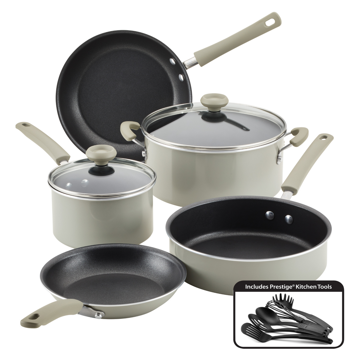 12 Piece Farberware Cookware Set - Aluminum Clad Stainless Steel - Made in  USA