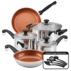 Classic Traditions Ceramic Stainless Steel 12-Piece Cookware Set