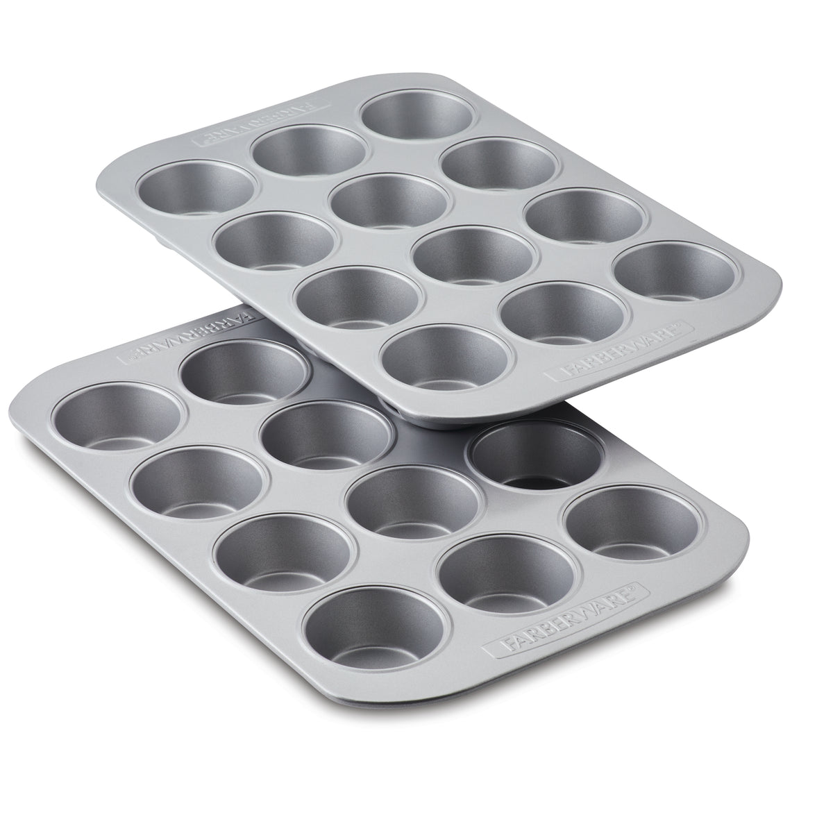 Farberware Steel 2-Piece Nonstick Double Batch Muffin Set