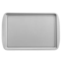 As part of our 15-Piece Nonstick Cookware Set, this rectangular metal baking sheet features convenient handles on both sides. Made from durable aluminum with a nonstick surface, it guarantees easy release and effortless cleanup for all your baking needs.