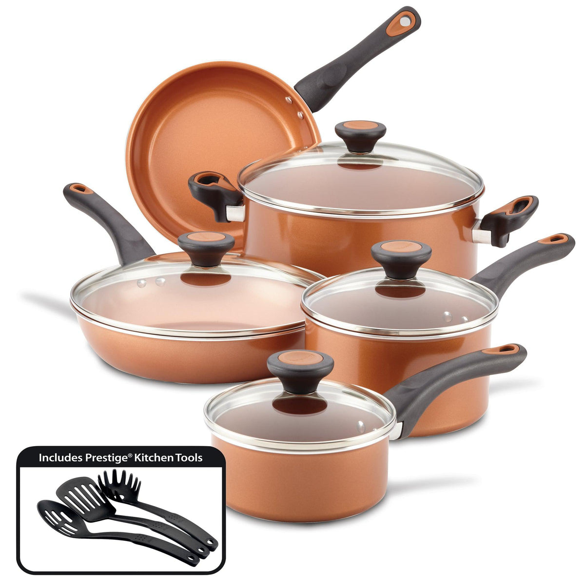 Farberware Copper Aluminum 15-Piece Cookware Set