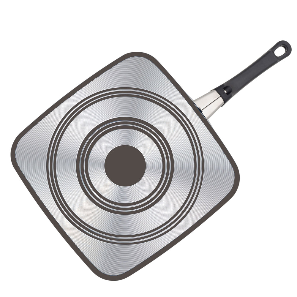 Farberware Ceramic Nonstick Grill Pan - 11 Inch Square, Works On Induction, Dishwasher & Oven Safe